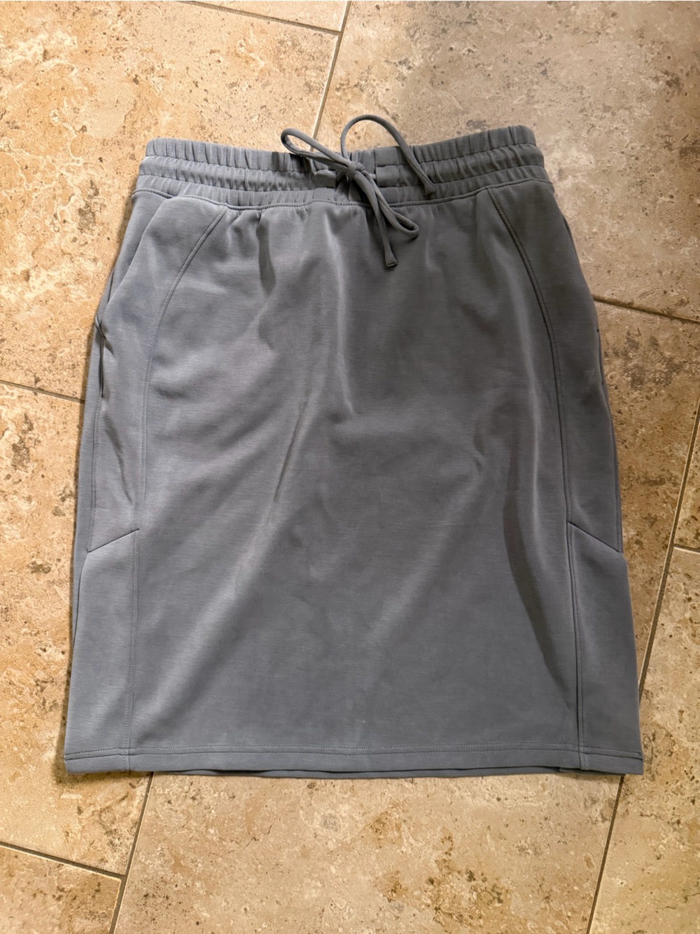 FLX Scuba Knit Skirt in Green Gray